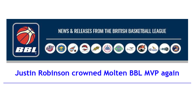 Justin Robinson crowned Molten BBL MVP again
