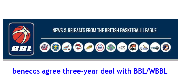 British Basketball League: benecos agree three-year deal with BBL/WBBL