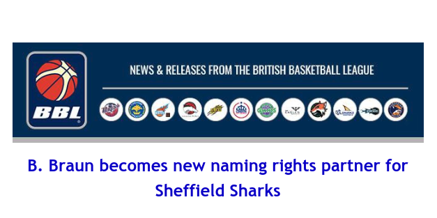 British Basketball League: B. Braun becomes new naming rights partner for Sheffield Sharks