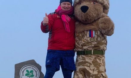 Epic fundraiser Des Lally – Brecon man steps into massive fridge to prepare for Arctic Challenge