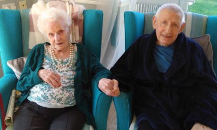 MOTHER AND SON REUNITED DURING RESTRICTED VISITING AT NEW TREDEGAR CARE HOME