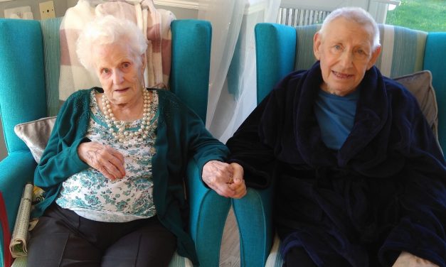 MOTHER AND SON REUNITED DURING RESTRICTED VISITING AT NEW TREDEGAR CARE HOME