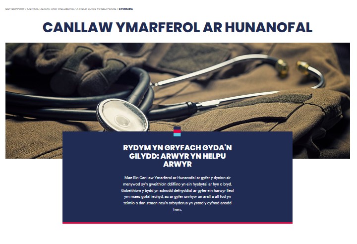 HELP FOR HEROES’ FIELD GUIDE TO SELF-CARE AVAILABLE IN WELSH & ENGLISH