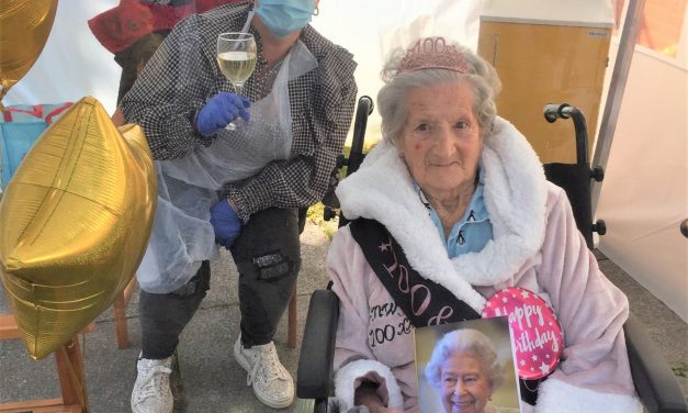 BLAENAU GWENT CARE HOME CENTENARIAN CELEBRATES MILESTONE BIRTHDAY