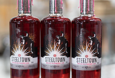 Spirit of Wales Distillery Launches Steeltown Blueberry Welsh Gin