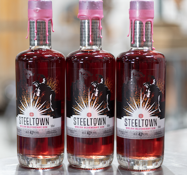 Spirit of Wales Distillery Launches Steeltown Blueberry Welsh Gin