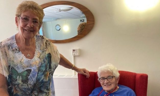 Pen pal at Penarth based care visits residents for the first time despite writing letters for more than two years