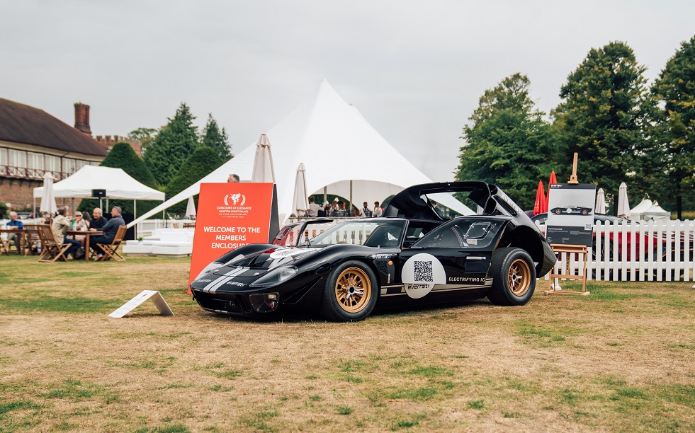 Everrati’s flagship electrified GT40 model makes public debut at Concours of Elegance