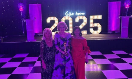 Caroline Clegg wins Lifetime Achievement Awards at She Inspires Awards for being a Champion of the Arts