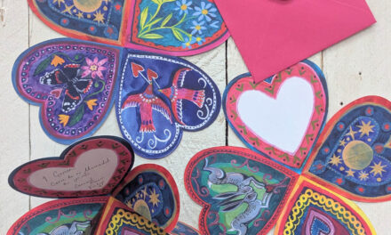New, beautifully illustrated folding heart cards